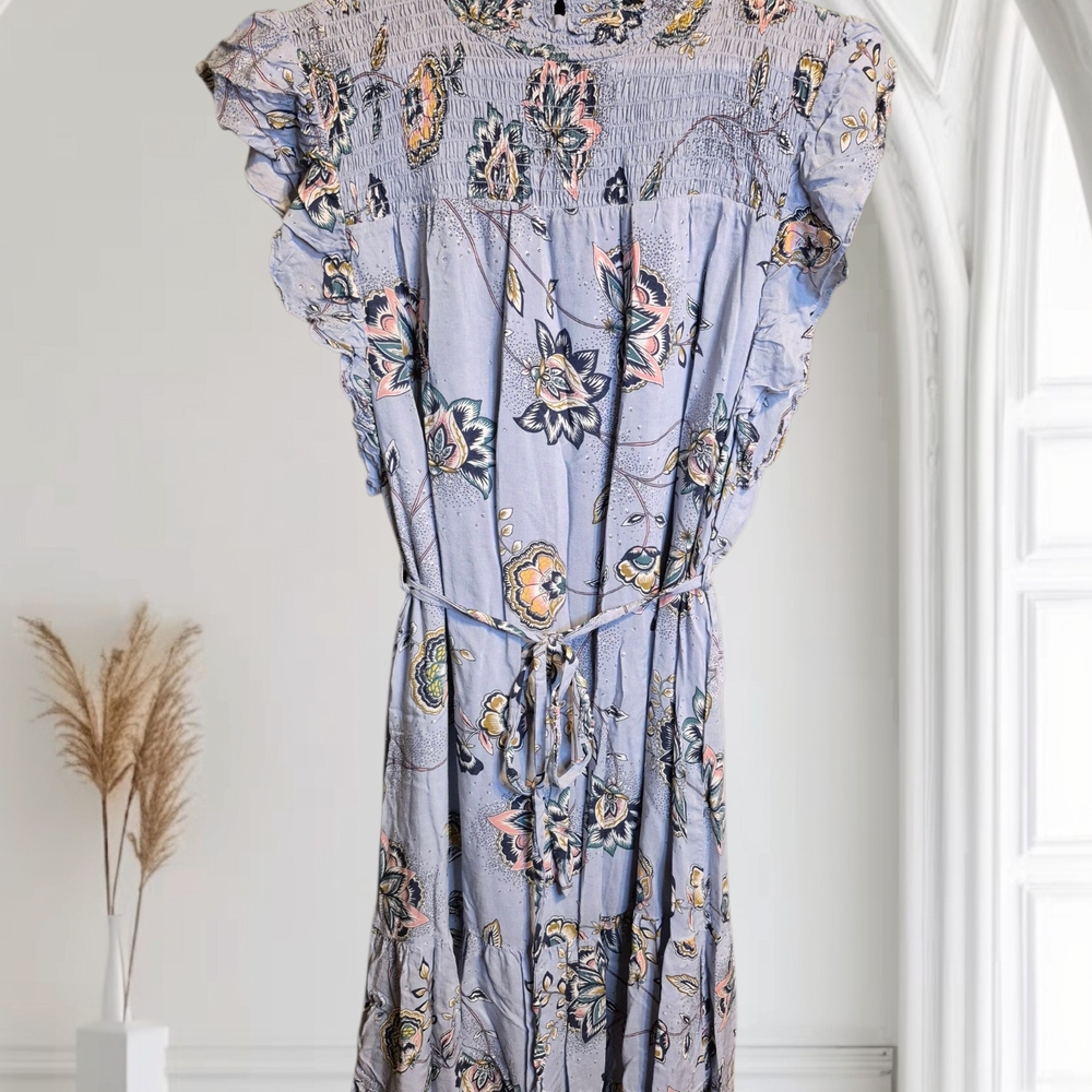 DR2 Women's Floral Maxi Dress - Blue and Pink